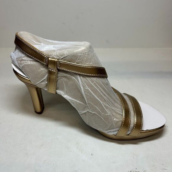 Naturalizer Womens 7 M Bronze Pearl Strappy High Heel Pumps Sandals NIB KN9 - Picture 4 of 5